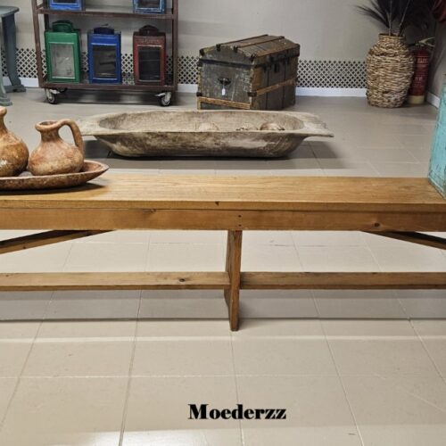 Vintage houten bank gymbank